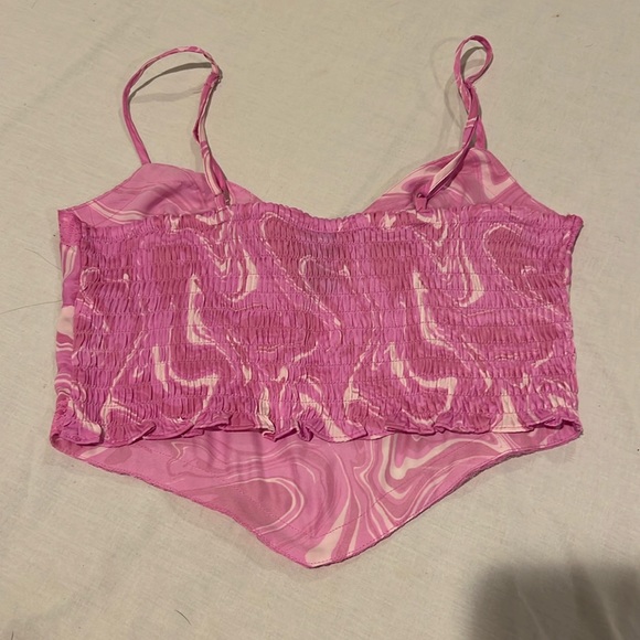 wild fable bustier bandana tank top pink marble polyester y2k tank top size xs - Picture 3 of 3